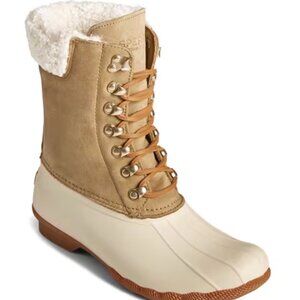 Sperry Womens Saltwater Tan Duck Boots Birch Leather - 9.5